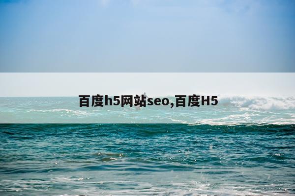百度h5网站seo,百度H5