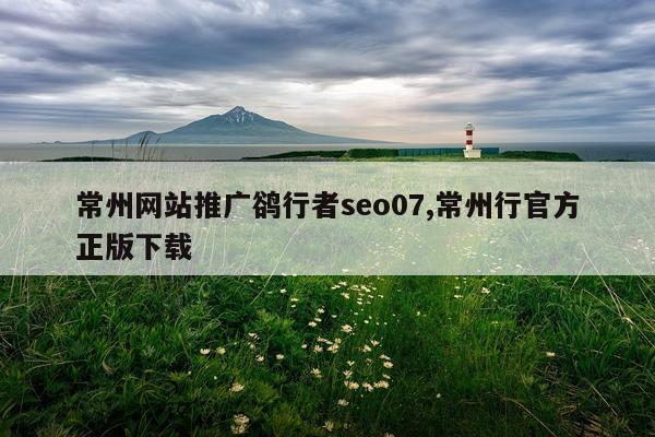 常州网站推广鹆行者seo07,常州行官方正版下载