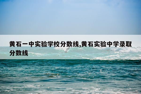 黄石一中实验学校分数线,黄石实验中学录取分数线