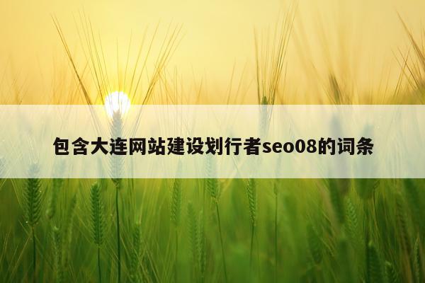 包含大连网站建设划行者seo08的词条