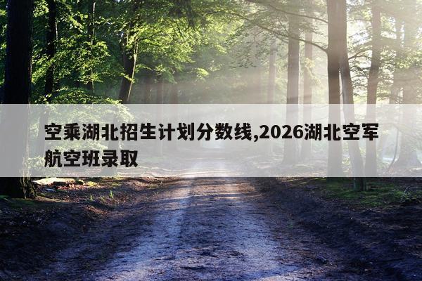空乘湖北招生计划分数线,2026湖北空军航空班录取