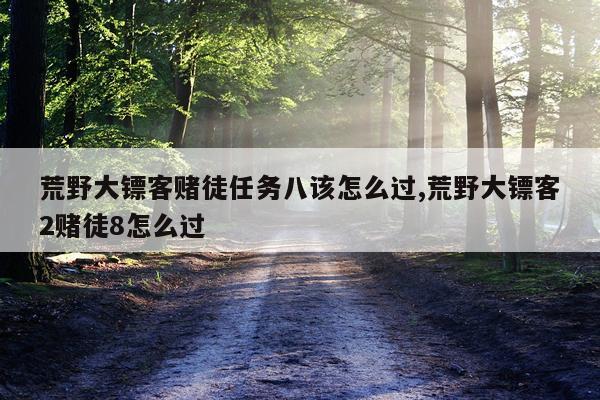 荒野大镖客赌徒任务八该怎么过,荒野大镖客2赌徒8怎么过