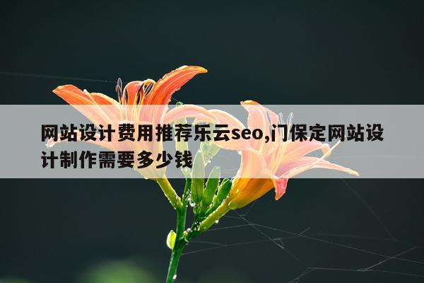 网站设计费用推荐乐云seo,门保定网站设计制作需要多少钱