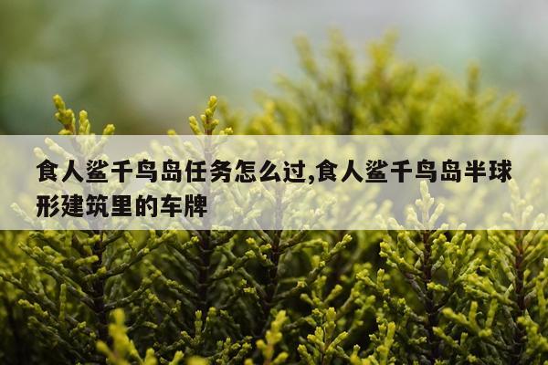 食人鲨千鸟岛任务怎么过,食人鲨千鸟岛半球形建筑里的车牌