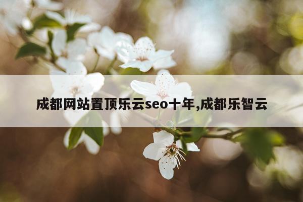 成都网站置顶乐云seo十年,成都乐智云