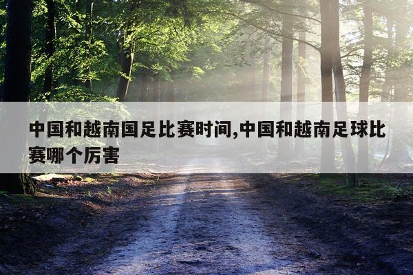 中国和越南国足比赛时间,中国和越南足球比赛哪个厉害