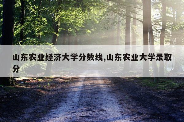 山东农业经济大学分数线,山东农业大学录取分