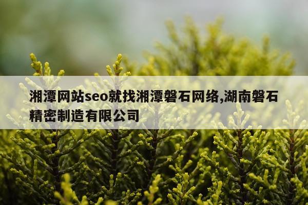 湘潭网站seo就找湘潭磐石网络,湖南磐石精密制造有限公司