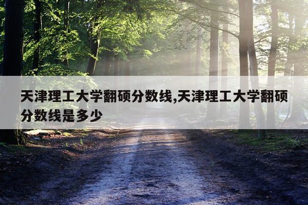天津理工大学翻硕分数线,天津理工大学翻硕分数线是多少