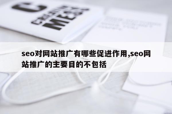 seo对网站推广有哪些促进作用,seo网站推广的主要目的不包括