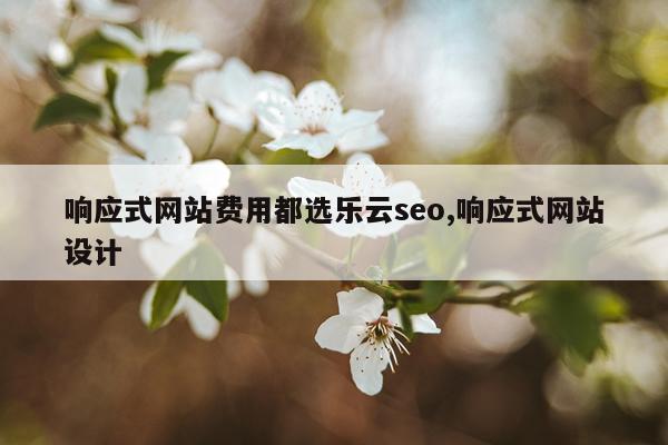 响应式网站费用都选乐云seo,响应式网站设计