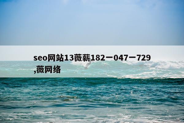 seo网站13薇薪182一047一729,薇网络