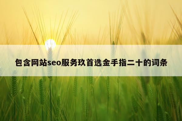 包含网站seo服务玖首选金手指二十的词条
