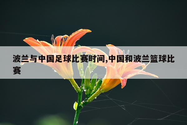 波兰与中国足球比赛时间,中国和波兰篮球比赛