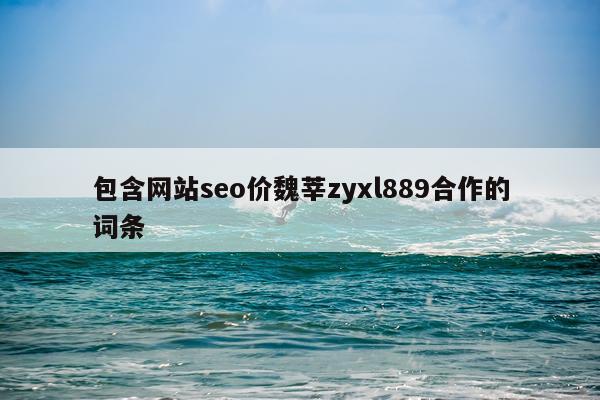 包含网站seo价魏莘zyxl889合作的词条