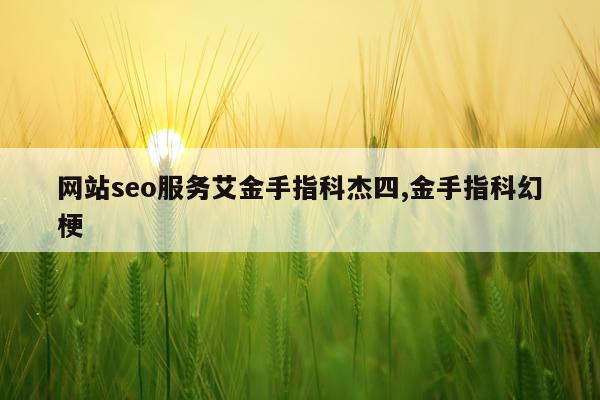 网站seo服务艾金手指科杰四,金手指科幻梗