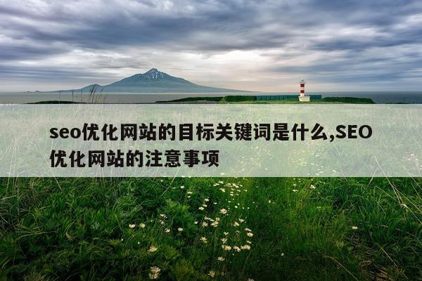 seo优化网站的目标关键词是什么,SEO优化网站的注意事项