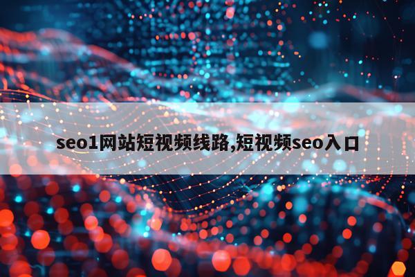 seo1网站短视频线路,短视频seo入口