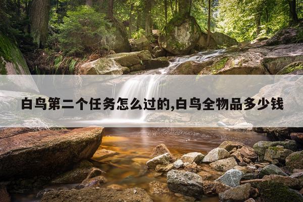 白鸟第二个任务怎么过的,白鸟全物品多少钱