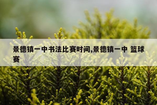 景德镇一中书法比赛时间,景德镇一中 篮球赛