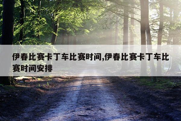 伊春比赛卡丁车比赛时间,伊春比赛卡丁车比赛时间安排