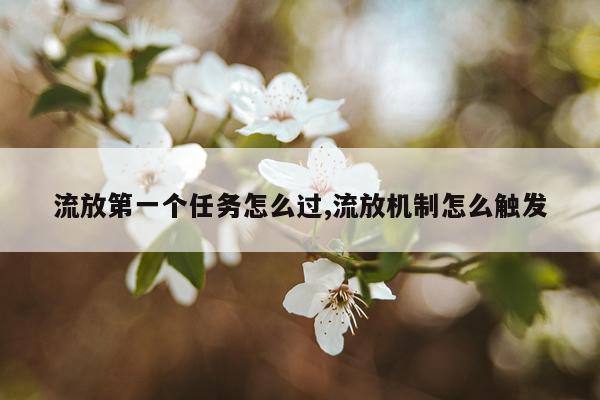流放第一个任务怎么过,流放机制怎么触发