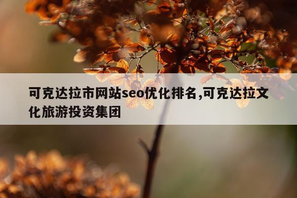 可克达拉市网站seo优化排名,可克达拉文化旅游投资集团