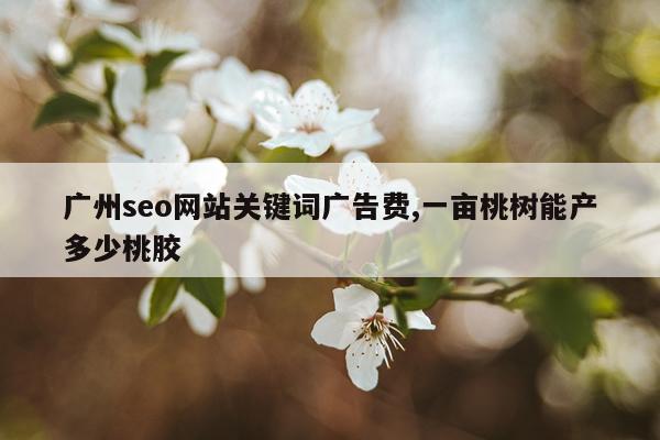 广州seo网站关键词广告费,一亩桃树能产多少桃胶