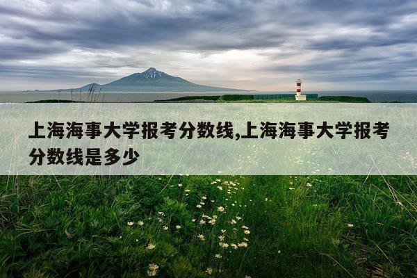 上海海事大学报考分数线,上海海事大学报考分数线是多少