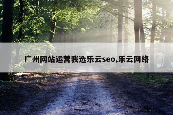 广州网站运营我选乐云seo,乐云网络