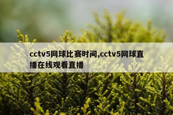 cctv5网球比赛时间,cctv5网球直播在线观看直播