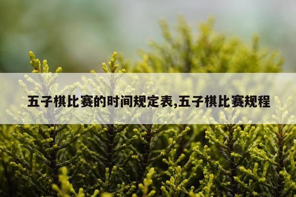五子棋比赛的时间规定表,五子棋比赛规程