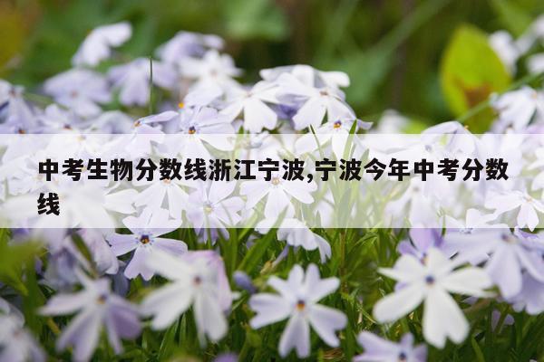 中考生物分数线浙江宁波,宁波今年中考分数线