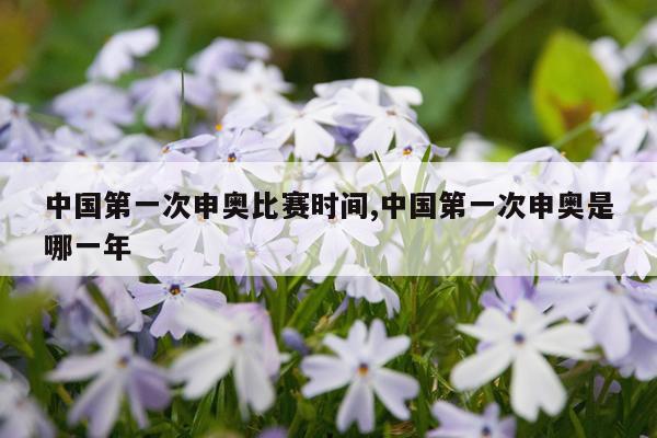 中国第一次申奥比赛时间,中国第一次申奥是哪一年