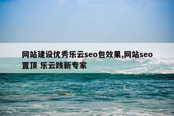 网站建设优秀乐云seo包效果,网站seo置顶 乐云践新专家