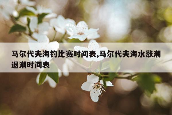 马尔代夫海钓比赛时间表,马尔代夫海水涨潮退潮时间表