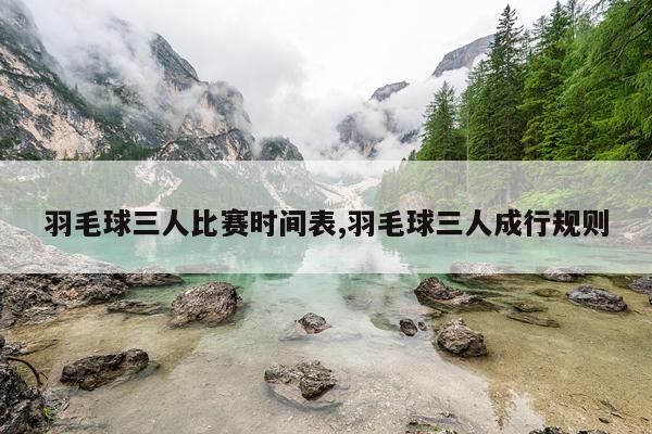 羽毛球三人比赛时间表,羽毛球三人成行规则
