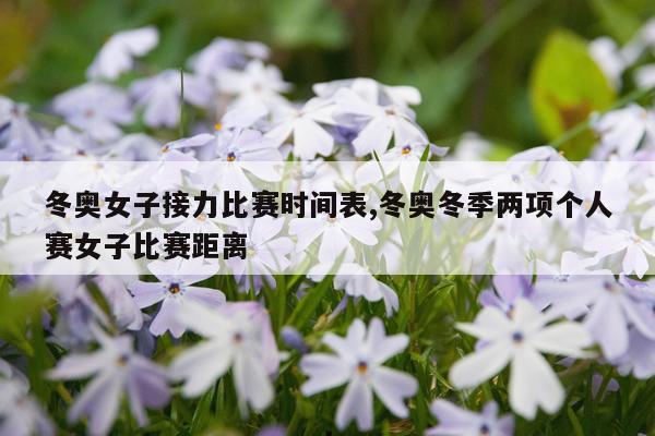 冬奥女子接力比赛时间表,冬奥冬季两项个人赛女子比赛距离