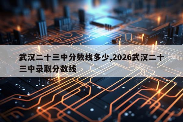 武汉二十三中分数线多少,2026武汉二十三中录取分数线
