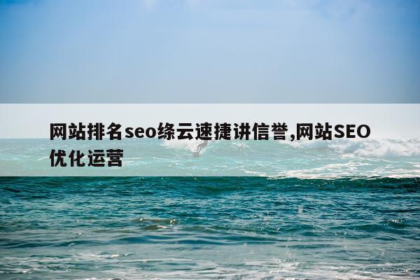 网站排名seo绦云速捷讲信誉,网站SEO优化运营