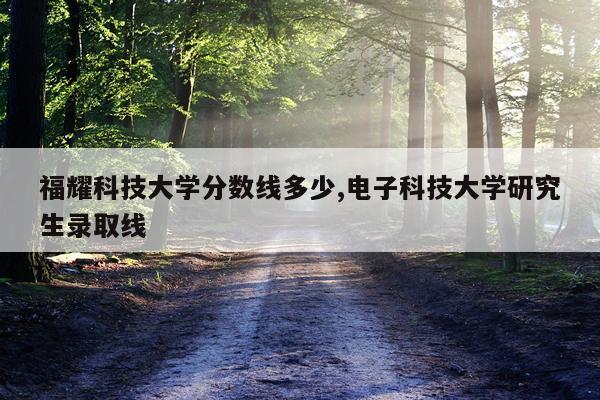 福耀科技大学分数线多少,电子科技大学研究生录取线