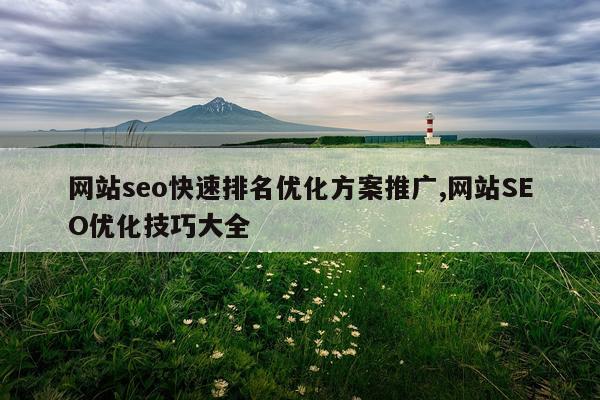 网站seo快速排名优化方案推广,网站SEO优化技巧大全
