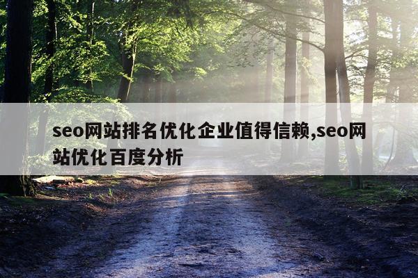 seo网站排名优化企业值得信赖,seo网站优化百度分析